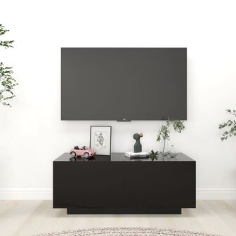 Tv-meubel 100x35x40 cm bewerkt hout zwart 1