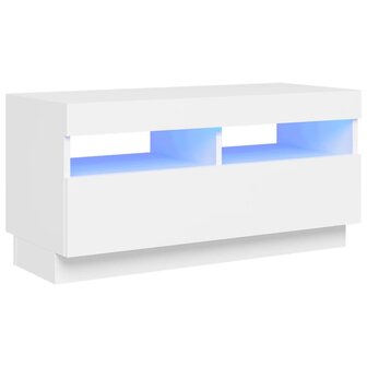 Tv-meubel met LED-verlichting 80x35x40 cm wit 2