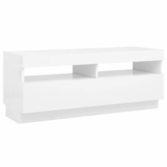 Tv-meubel met LED-verlichting 100x35x40 cm wit 8