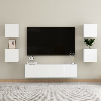 Tv-wandmeubel 30,5x30x30 cm wit 6