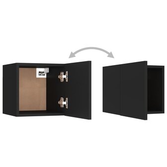 Tv-wandmeubelen 2 st 30,5x30x30 cm zwart 12