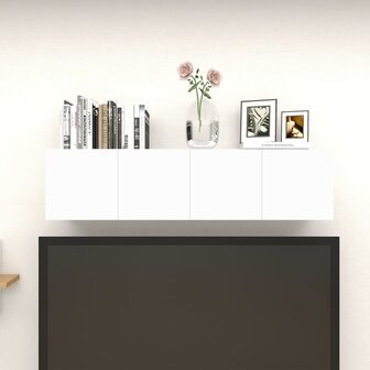 Tv-wandmeubelen 4 st 30,5x30x30 cm wit en sonoma eikenkleurig 4