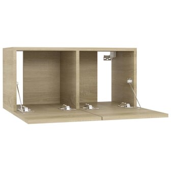 Tv-hangmeubelen 2 st 60x30x30 cm sonoma eikenkleurig 6