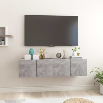 Tv-hangmeubelen 2 st 60x30x30 cm betongrijs 1