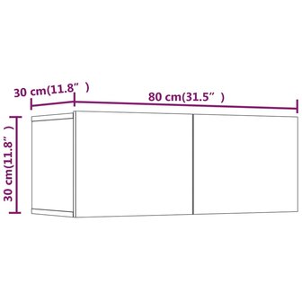 Tv-meubels 2 st 80x30x30 cm bewerkt hout sonoma eikenkleurig 10