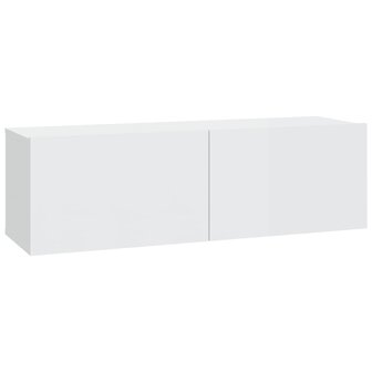 Tv-meubels 2 st wandgemonteerd 100x30x30 cm hout hoogglans wit 5