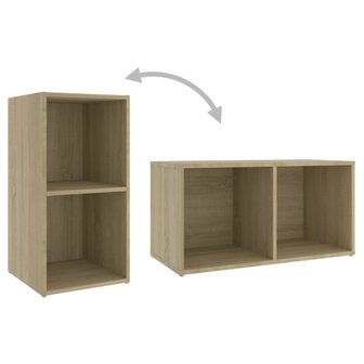 Tv-meubel 72x35x36,5 cm bewerkt hout sonoma eikenkleurig 8