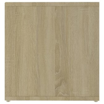 Tv-meubel 72x35x36,5 cm bewerkt hout wit en sonoma eikenkleurig 6