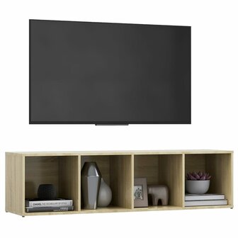 Tv-meubel 142,5x35x36,5 cm bewerkt hout sonoma eikenkleurig 3