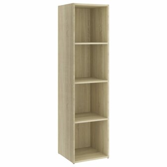 Tv-meubel 142,5x35x36,5 cm bewerkt hout sonoma eikenkleurig 6