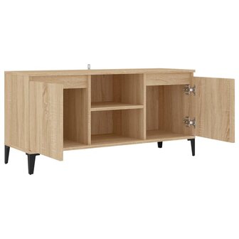 Tv-meubel met metalen poten 103,5x35x50 cm sonoma eikenkleurig 7