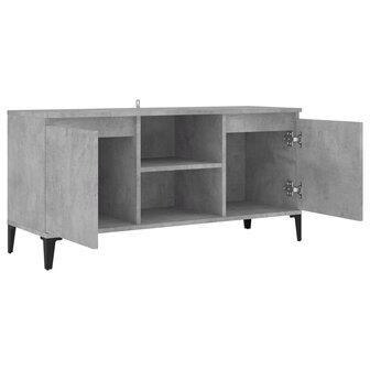 Tv-meubel met metalen poten 103,5x35x50 cm betongrijs 7