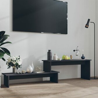 Tv-meubel 180x30x43 cm bewerkt hout grijs 1