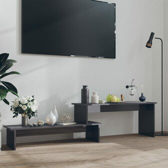 Tv-meubel 180x30x43 cm bewerkt hout hoogglans grijs 1