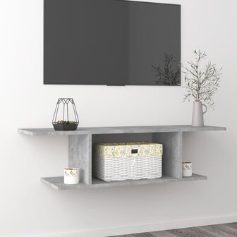 Tv-wandmeubel 103x30x26,5 cm betongrijs 1