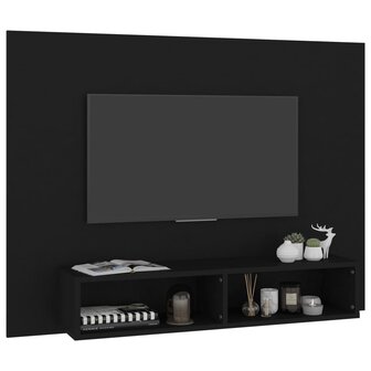 Tv-wandmeubel 120x23,5x90 cm bewerkt hout zwart 5