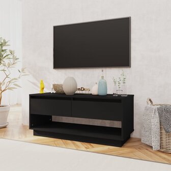 Tv-meubel 102x41x44 cm bewerkt hout zwart 3