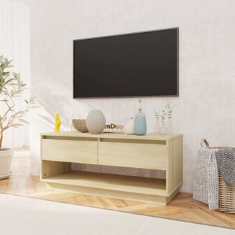 Tv-meubel 102x41x44 cm bewerkt hout sonoma eikenkleurig 3