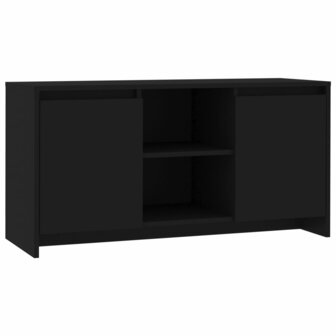 Tv-meubel 102x37,5x52,5 cm bewerkt hout zwart 2