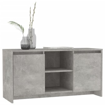 Tv-meubel 102x37,5x52,5 cm bewerkt hout betongrijs 6