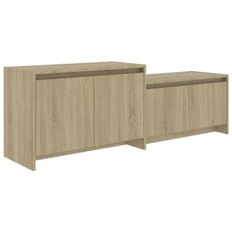 Tv-meubel 146,5x35x50 cm bewerkt hout sonoma eikenkleurig 2