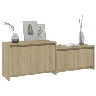 Tv-meubel 146,5x35x50 cm bewerkt hout sonoma eikenkleurig 4