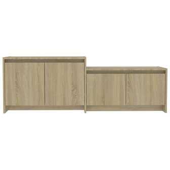 Tv-meubel 146,5x35x50 cm bewerkt hout sonoma eikenkleurig 6