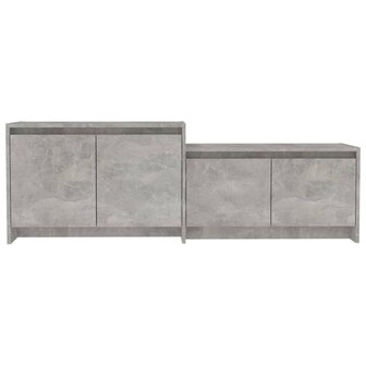 Tv-meubel 146,5x35x50 cm bewerkt hout betongrijs 6