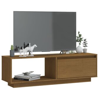 Tv-meubel 110x30x33,5 cm massief grenenhout honingbruin 3