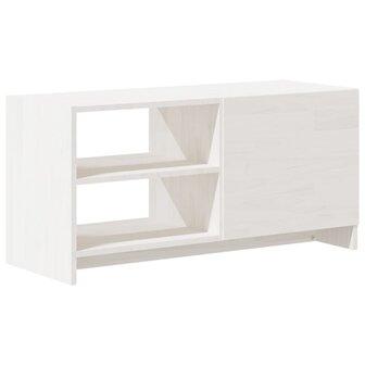 Tv-meubel 80x31x39 cm massief grenenhout wit 7