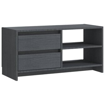 Tv-meubel 80x31x39 cm massief grenenhout grijs 2