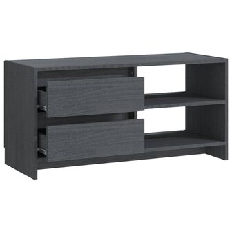 Tv-meubel 80x31x39 cm massief grenenhout grijs 8