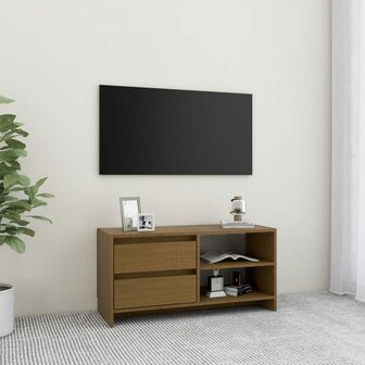 Tv-meubel 80x31x39 cm massief grenenhout honingbruin 1