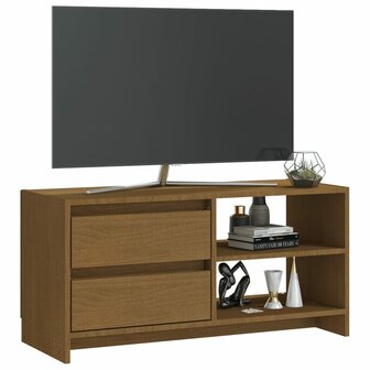 Tv-meubel 80x31x39 cm massief grenenhout honingbruin 4