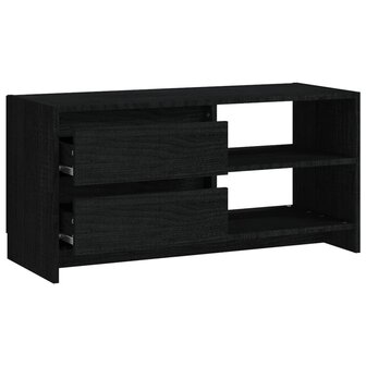 Tv-meubel 80x31x39 cm massief grenenhout zwart 8