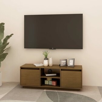 Tv-meubel 110x30x40 cm massief grenenhout honingbruin 3