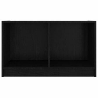 Tv-meubel 70x33x42 cm massief grenenhout zwart 5