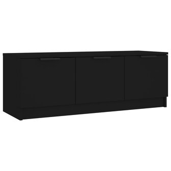 Tv-meubel 102x35x36,5 cm bewerkt hout zwart 2