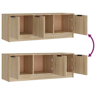 Tv-meubel 102x35x36,5 cm bewerkt hout sonoma eikenkleurig 9