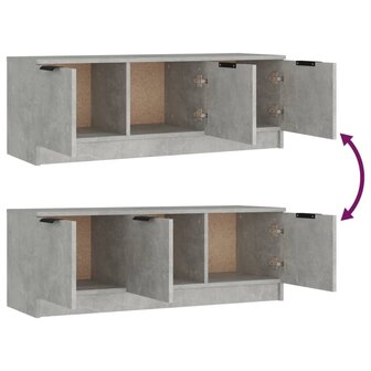 Tv-meubel 102x35x36,5 cm bewerkt hout betongrijs 9