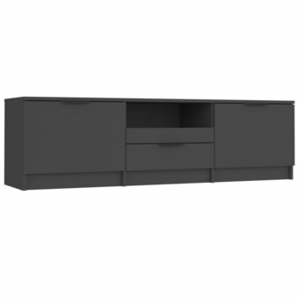 Tv-meubel 140x35x40 cm bewerkt hout zwart 2