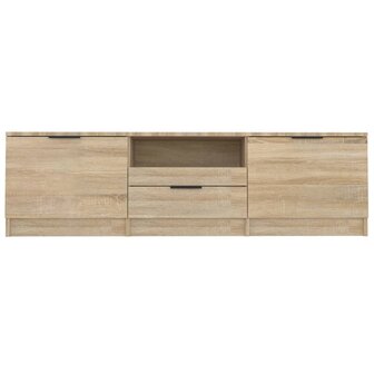 Tv-meubel 140x35x40 cm bewerkt hout sonoma eikenkleurig 4