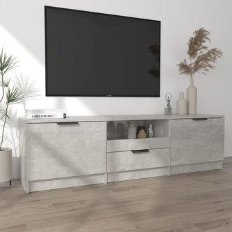 Tv-meubel 140x35x40 cm bewerkt hout betongrijs 3