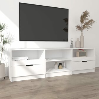 Tv-meubel 150x33,5x45 cm bewerkt hout wit 3