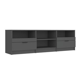 Tv-meubel 150x33,5x45 cm bewerkt hout zwart 2