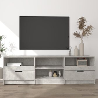 Tv-meubel 150x33,5x45 cm bewerkt hout betongrijs 1