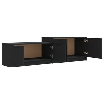 Tv-meubel 158,5x36x45 cm bewerkt hout zwart 6