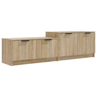 Tv-meubel 158,5x36x45 cm bewerkt hout sonoma eikenkleurig 2