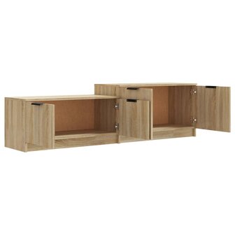 Tv-meubel 158,5x36x45 cm bewerkt hout sonoma eikenkleurig 6