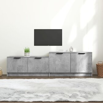 Tv-meubel 158,5x36x45 cm bewerkt hout betongrijs 1